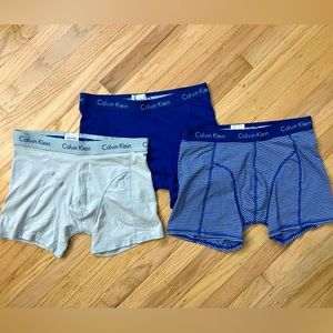 3 pack - Calvin Klein Trunks - medium - grey/blue